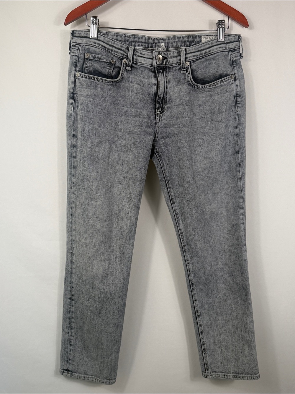 rag & bone Dre Low-Rise Slim Boyfriend Jeans in Acid Color. Womens Size 28.